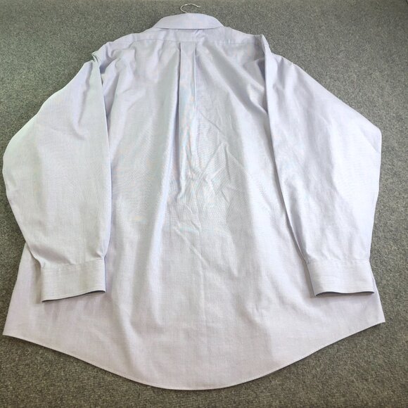 Brooks Brothers Shirt 17 34 Blue Traditional Oxford Button Micro Check - Picture 8 of 11